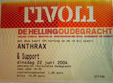 Anthrax - Tivoli ticket