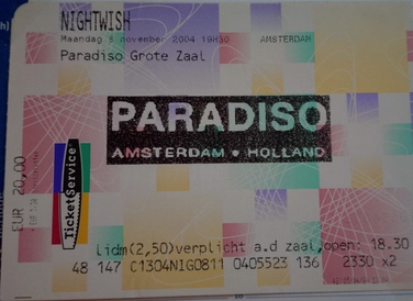 Nightwish - Paradiso ticket
