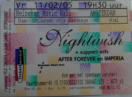 Nightwish - HMH ticket