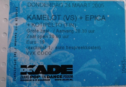Kamelot - De Kade ticket