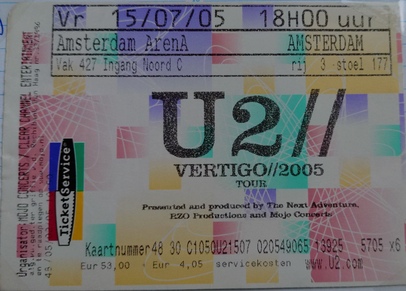 U2 - Amsterdam Arena ticket