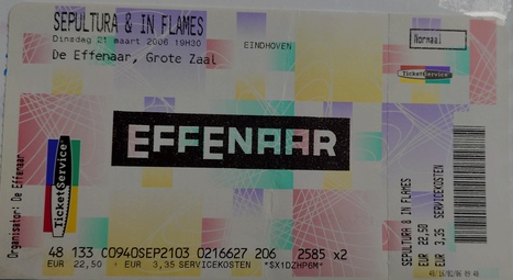 Sepultura / In Flames - Effenaar ticket