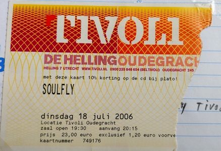 Soulfly - Tivoli ticket