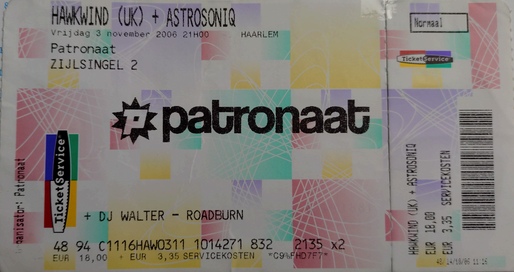 Hawkwind - Patronaat ticket