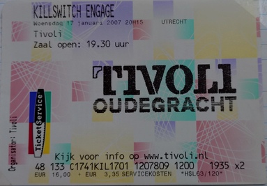 Kill Switch Engage - Tivoli ticket