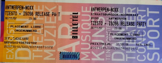 Tiesto - Antwerpen ticket