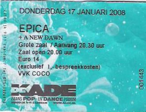 Epica - De Kade ticket