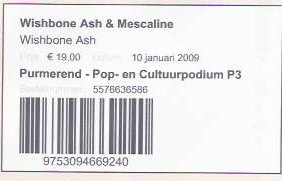 Wishbone Ash - P3 Purmerend ticket