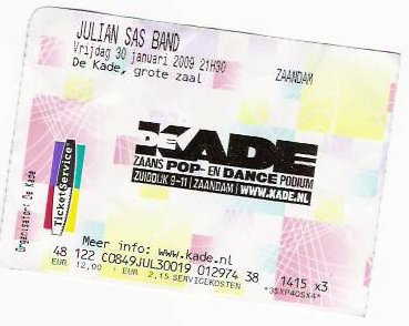 Julian Sas - De Kade ticket