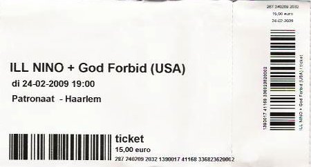 Ill Nino - Patronaat ticket