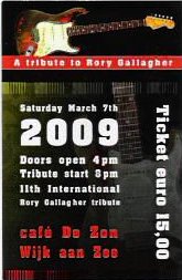 Rory Gallagher Tribute - Cafe De Zon Wijk Aan Zee ticket