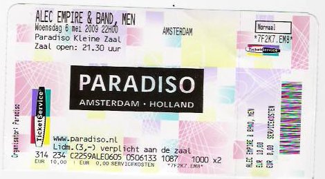 Alec Empire - Paradiso ticket