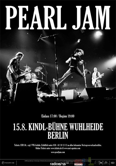 Pearl Jam - Kindl Bühne Wuhlheide Berlijn ticket