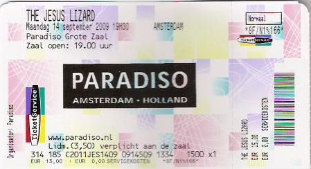 The Jesus Lizard - Paradiso ticket